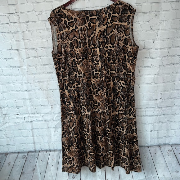 Serra Brown & Black Cheetah Print Sleeveless dress size XL - Picture 13 of 14